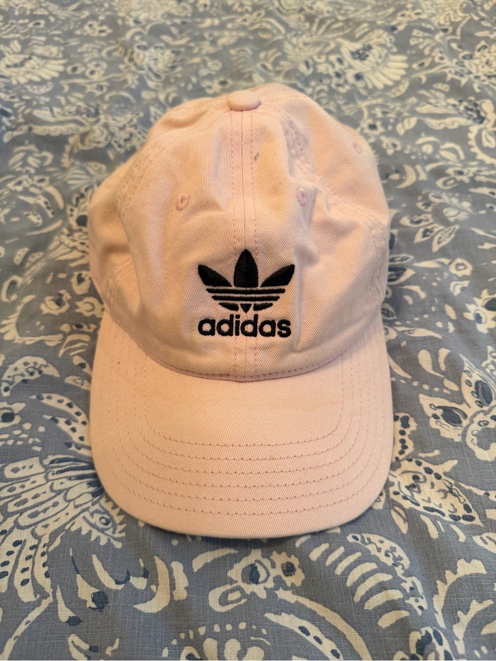 adidas Women’s Light Pink Trefoil Cap with Black Logo